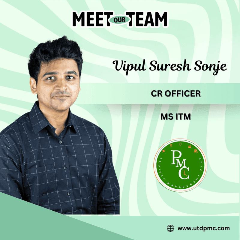 Vipul Suresh Sonje, CR Officer