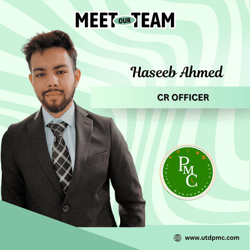 Haseeb Ahmed, CR Officer