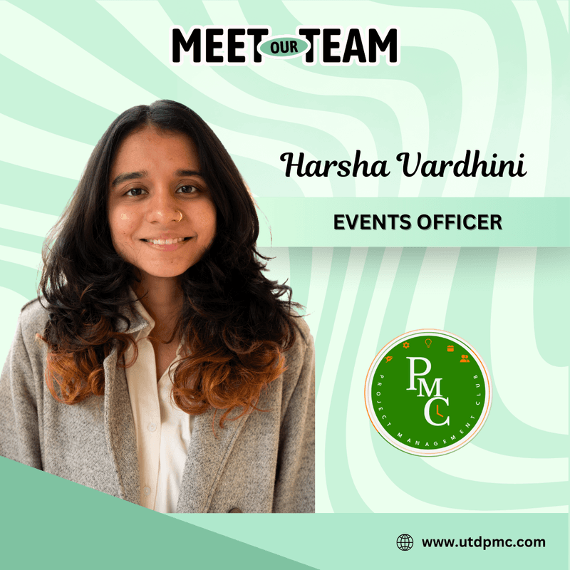 Harsha Vardhini, Events Officer